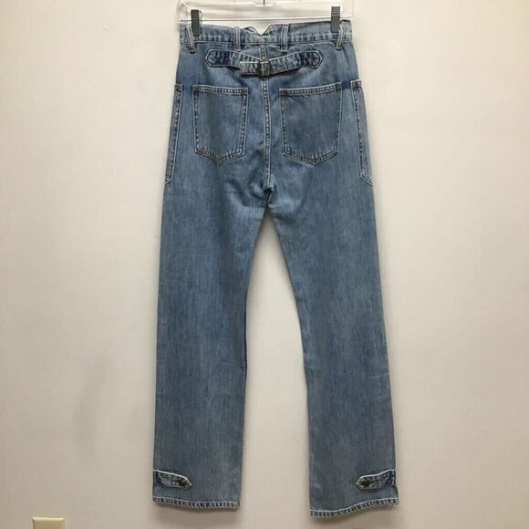 Sandrine Rose Womens Blue Distressed Medium Wash High Rise Pockets Denim 26 New‎ - Picture 5 of 11